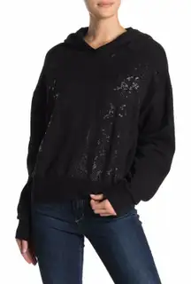 Socialite Womens Hoodie Size XS Snake Print Black Soft Extra Small NEW