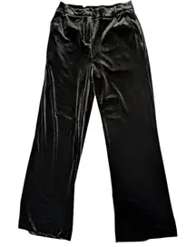 Skies Are Blue Black Velvet Wide Leg Pants Shimmer Small New Years Eve Luxury