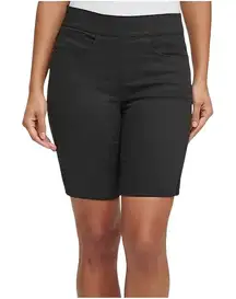 Donna Karan DKNY Jean Women Bermuda Length Shorts Stretchy‎ Black Size S Pull On