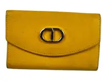 Christian Dior Vintage Yellow Leather 6 Ring Key Holder Wallet