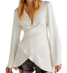 Free People Harley Wrap Front Tunic Blouse Size S