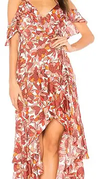 Revolve Bardot Frankie Frill Floral Size M Boho