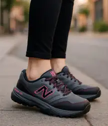 NWT New Balance Women's 589 ESD Composite Toe Work Shoes Grey/Pink