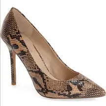 Topshop 'Gemini 2' Snake Print Pointy Toe Pump