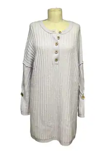 Free People  Around the Clock Tunic Sweater Lavender Size Small