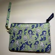 NWOT Simply Southern teal/blue/white mermaid wristlet Cell Phone Gift