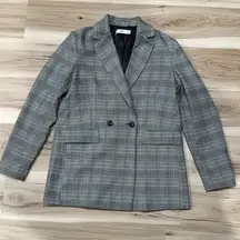 Mango MNG Plaid Casual Blazer Jacket Women’s Small