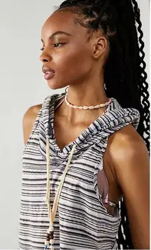 Free People - On Fire Hoodie Tank Blouse Top - S