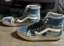 Vans Blue Tie-Dye Denim High-Top Sneakers