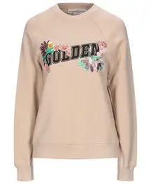 NWT Golden Goose Floral Graphic Sweatshirt in Tan / Beige