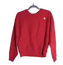 Champion  Women’s Reverse Weave  vintage Y2K Red Sweatshirt Sz. Medium EUC