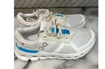On Cloudrunner Women’s Size 7.5 White Blue Running Shoes EU 38.5 CloudTec