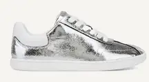 DKNY SEACLIFF LACE UP METALLIC SNEAKERS Size 8 NEW