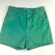 Uniqlo | Denim Color Wash Shorts | Teal Green | Five Pocket | Size 29 (8)