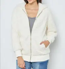 Forever 21  oversized white chunky teddy jacket S