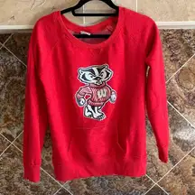 University of Wisconsin Bucky Badger Sequin Sweatshirt Size Small