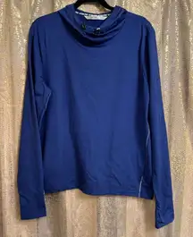 Victorias Secret Sport Navy Blue Toggle Hood Pullover Sweater Large