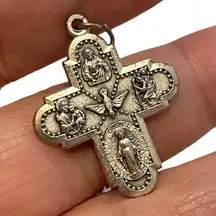 Italy Filigree Catholic Cross Lucky Charm/Pendant