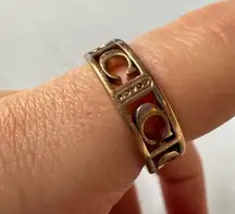 Coach Rose Gold Tone Cutout Ring size 7