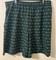 Vintage VTG 1980s Box Office Womens Forest Green Bermuda Shorts‎ Size 20W
