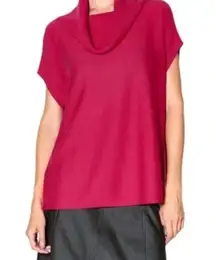 Vince 100% Cashmere Oversized Cowl Neck Sweater size Large Hot Pink