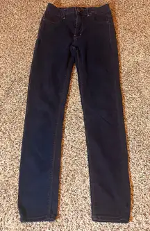 American Eagle Sky High Jeggings Dark Wash Stretch‎ Denim Womens Size 2