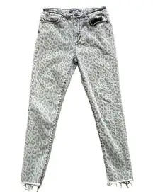 JOE’S JEANS Skinny Jean Womens Sz 29 Grey Leopard Ankle Safari Animal Print