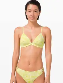 Lululemon‎ Deep Sea Swim Top Size 6 Dappled Blossom Yellow Multi New