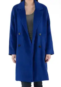 long cobalt blue coat