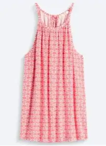 Skies Are Blue Stitch Fix Henlow Geo Print Halter Keyhole Sleeveless Top Coral