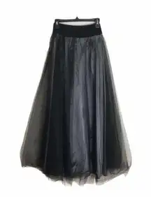 Rimini ladies black lace tutu one of a kind tulle dark skirt size 2