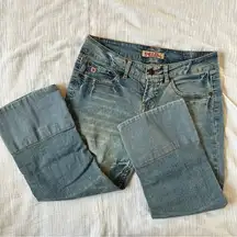 Paris Blues crop two‎ tone denim jeans women’s size 1