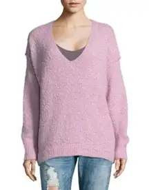 | Lofty V-neck Sweater In Light Purple | light Purple |Small