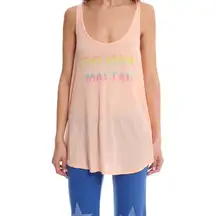 Wildfox Swim Indiana Mai Tai Tank Top in Light Pink Size Small Cotton Blend