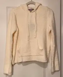 Cream Marled Pullover Sweatshirt