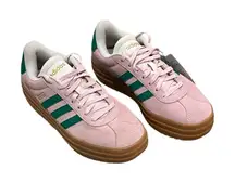 Adidas VL Court Bold Size Women's 6 Pink Green Platform Low Top Shoe