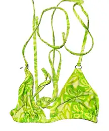 Blackbough‎ Neon Green Strappy Bikini Top Women's Size M Beach Summer