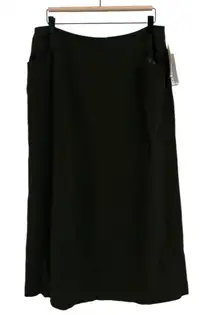 VTG NWT Jones New York Wool Skirt Sz 14 Olive Green Midi Lagenlook Deadstock