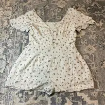 Floral Button-Front Romper