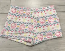NWOT Sanrio Hello Kitty spring Easter themed fuzzy pajama shorts size XL