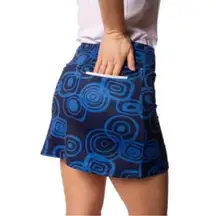 Golftini Eager Eyes A Line Golf Tennis Skort Skirt Sporty Activewear preppy blue