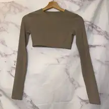 Aritzia Golden Butter Cropped Long Sleeve