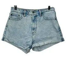 NEW Abercrombie & Fitch Curve Love Mom Short High Rise Blue Jean Shorts Sz 28 6