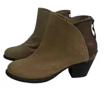 OTBT Compass Booties Size 6.5 | Taupe Leather Western Boho Ankle Boots