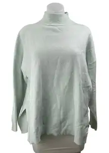 Stradivarius Women's Light Green Turtlemeck Long Sleeve Knit Sweater Top Size S