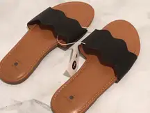 Black Sandals, Size 8W