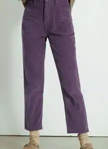 Pacsun Women's Purple corduroy High Waisted Straight Leg Jeans Size 26