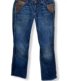 Sacred Jeans With Leather Trim