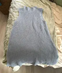 Light Blue Knit Sweater Dress