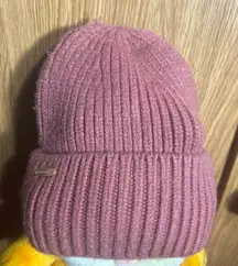 Steve Madden Ribbed Knit Beanie in Warm Brown